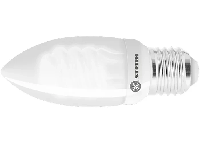 Лампа компактная люминесцентная свечка 9W 2700K E27 8000ч Stern 90962 купить в Кургане