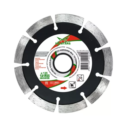 Диск алмазный по бетону 1A1RSS GROOVER MD-STARS 125*6.0*10*9T*22,23 mm купить в Кургане