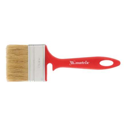 Кисть флейцевая для эмалей, 70х12 мм, натуральная щетина, пластиковая рукоятка// MTX 833539 купить в Кургане