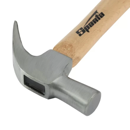 Молоток-гвоздодер Sparta 104215, 560 г, боек 29 мм, деревянная рукоятка купить в Кургане