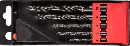 ЗУБР. Набор сверл спиральных по дереву с М-образной заточкой, сталь 65Г, 5шт: 4-5-6-8-10мм 29421-H5 купить в Кургане