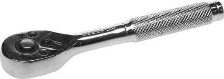 Трещотка для торцовых головок ЗУБР "МАСТЕР", Сr-V сталь, 72 зубца, цельнометаллическая, 1/4" 27739-1/4 купить в Кургане