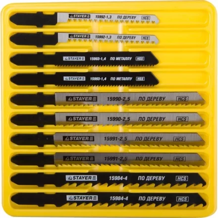 Набор STAYER &quot;PROFI&quot; Пилки &quot;МАСТЕР №2&quot; для эл/лобзика, по дереву и металлу, EU-хвост., 10шт 15981-H10-2 купить в Кургане