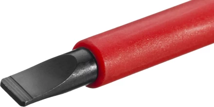 Отвертка KRAFTOOL, высоковольтная, Cr-Mo-V стержень, двухкомпонент. маслобензостойкая рукоятка, SL, 8,0х175мм 250083-8.0-175 купить в Кургане