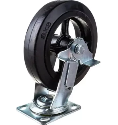 Колесо большегрузное поворотное SCdb 80 200 мм обрезиненное с тормозом РФ 1030005 купить в Кургане