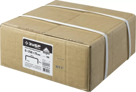 Скоба строительная кованая ЗУБР &quot;МАСТЕР&quot;, 8х250х70 мм, 100 шт 311165-250-70 купить в Кургане