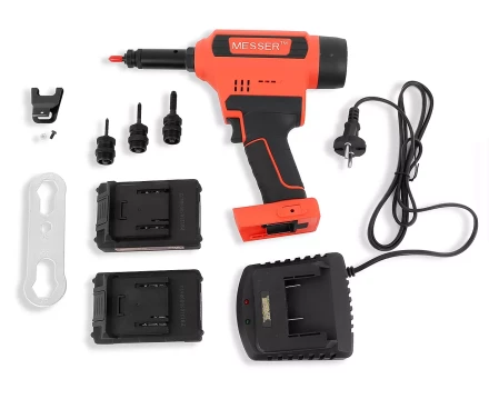 Аккумуляторный резьбовой заклепочник Messer M3000 с электронной системой настройки сжатия и счетчиком купить в Кургане