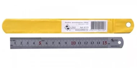Линейка металлическая 150мм матовая Энкор 6723 купить в Кургане
