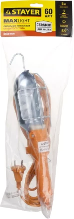 Светильник переносной с выключателем, 5м, 60 Вт/220 В, STAYER 56061 купить в Кургане