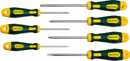 Набор X-Drive, KRAFTOOL 250081-H7: Отвертки профессиональные, SL: 3x80, 5x100, 6x125; PH: 1x80, 2x100; PZ: 1x80, 2x100 250081-H7 купить в Кургане