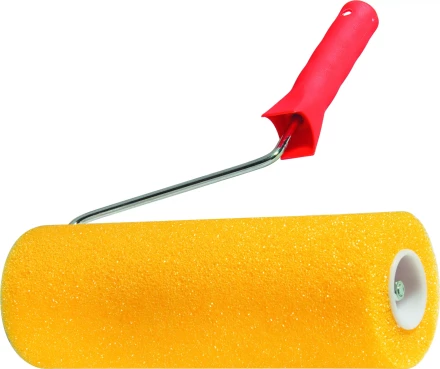 Валик "СТРУКТУРНЫЙ" поролоновый с ручкой "гладкий" 230 мм D - 80 мм  MATRIX 80220 купить в Кургане