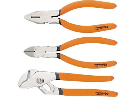 Набор губцевого инструмента из 3-х предметов №2 плоскогубцы, бокорезы, клещи переставные SPARTA 13545 купить в Кургане