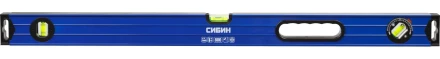 Уровень СИБИН коробчатый усиленный, утолщенный профиль, 2 фрезерованные поверхности, 3 противоударных ампулы (1 поворотная на 360 град), с ручками, 34609-080 купить в Кургане