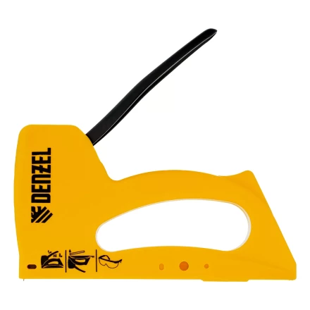 Степлер пластиковый, скобы в комплекте, тип 53, 6-10 мм Denzel 40221 купить в Кургане