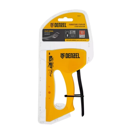 Степлер пластиковый, скобы в комплекте, тип 53, 6-10 мм Denzel 40221 купить в Кургане