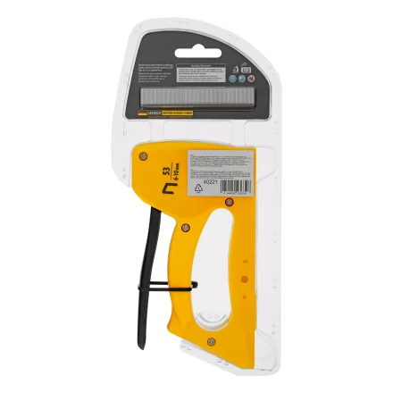 Степлер пластиковый, скобы в комплекте, тип 53, 6-10 мм Denzel 40221 купить в Кургане