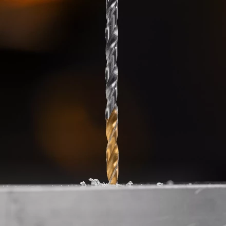 Сверло спиральное по металлу Denzel 3,5 х 112 мм, Р6М5, Golden Tip, удлиненное, 2шт. 718248 купить в Кургане