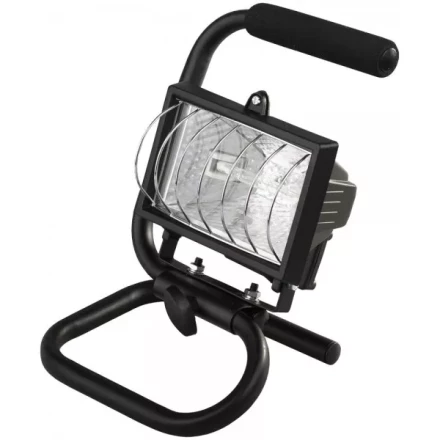 Прожектор галогеновый СВЕТОЗАР переносной с подставкой, цвет черный, 150Вт SV-57121-B купить в Кургане