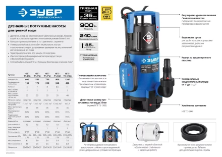 Насос дренажный НПГ-Т3-550 серия ПРОФЕССИОНАЛ купить в Кургане