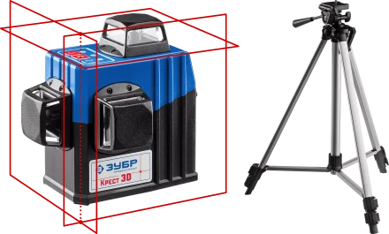 Нивелиры лазерные Крест-3D 360 3 перпендикулярные плоскости со штативом серия ПРОФЕССИОНАЛ купить в Кургане