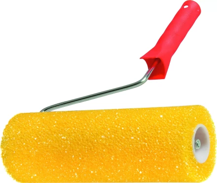 Валик "СТРУКТУРНЫЙ" поролоновый с ручкой "шероховатый" 230 мм D - 80 мм  MATRIX 80221 купить в Кургане