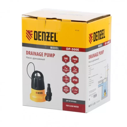 Дренажный насос Denzel DP500E 97218 купить в Кургане