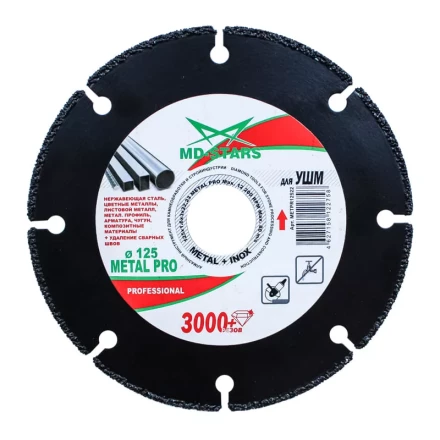 Диск мультифункциональный METAL PRO 125*1.6*3*22,23 купить в Кургане