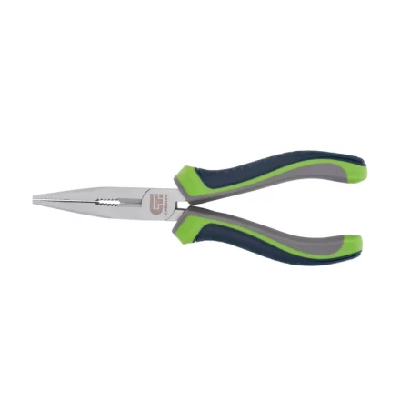 Длинногубцы прямые Сибртех 180 мм трехкомпонентные рукоятки 17114 купить в Кургане