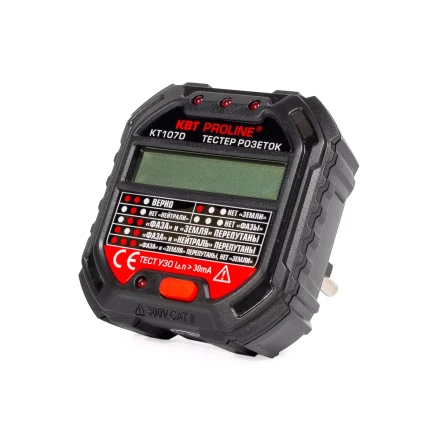 Тестер розеток и УЗО КВТ КТ 107D (86321) купить в Кургане