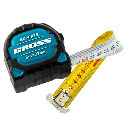 Рулетка нейлон Experte 5м x 27мм двухкомпон. корпус магнит двухстор. разметка Gross 32575 купить в Кургане