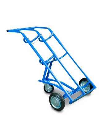 Тележка для газовых баллонов TOR ГБ-2, 2 баллона (250 литые колеса + 160 поворотное) 1012419 купить в Кургане