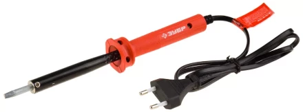 Электропаяльник ЗУБР &quot;МАСТЕР&quot; с пластиковой рукояткой и долговечным жалом, форма клин, 60Вт 55400-60 купить в Кургане