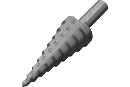 Сверло ступенчатое по металлу, Сибртех 723012, 4-6-8-10-12-14-16-18-20 мм, 4241 купить в Кургане