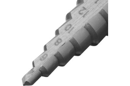 Сверло ступенчатое по металлу, Сибртех 723012, 4-6-8-10-12-14-16-18-20 мм, 4241 купить в Кургане