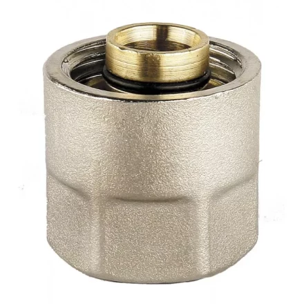 Соединитель GENERAL FITTINGS для металлопластиковых труб, евроконус, никелированная латунь, 1/2" / 16 мм x 2,0 мм 51047-1/2-16 купить в Кургане