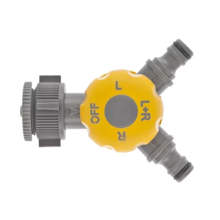 Разветвитель двухканальный с внутренней резьбой 3/4&quot; - 1&quot; с переключателем PALISAD LUXE 66239 купить в Кургане