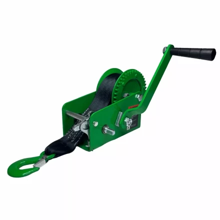 Лебедка ручная барабанная HITCH HW 1100 1100 кг лента 10 м (SZ073169) купить в Кургане