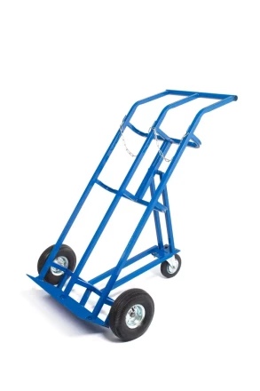 Тележка для газовых баллонов TOR ГБ-2, 2 баллона (250 пневмо колеса + 160 поворотное) 1023661 купить в Кургане