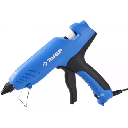 Пистолет ЗУБР клеевой (термоклеящий), эл, эргоном рукоятка, выключатель на рукоятке, рабоч темп 193град, d=12мм, 100Вт 06851-80-12_z02 купить в Кургане