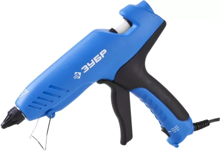 Пистолет ЗУБР клеевой (термоклеящий), эл, эргоном рукоятка, выключатель на рукоятке, рабоч темп 193град, d=12мм, 100Вт 06851-80-12_z02 купить в Кургане