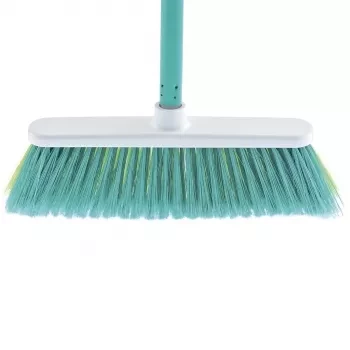 Щетка пластмасовая  для  пола 270 мм &quot;CLASSIC&quot; бирюз. щетина c черенком 120 см D22мм ELFE 93544 купить в Кургане