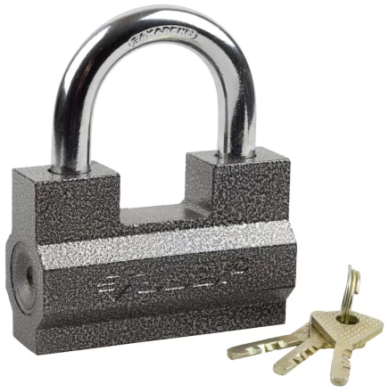Замок ЗУБР &quot;МАСТЕР&quot; навесной, повышенной защищенности, дисковый механизм секрета, ключ 7 &quot;пинов, 85х55мм 37201-7_z01 купить в Кургане