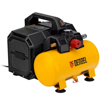 Компрессор Denzel DLS750/6 58019 безмасляный малошумный 750 Вт, 140 л/мин,ресивер 6 л купить в Кургане