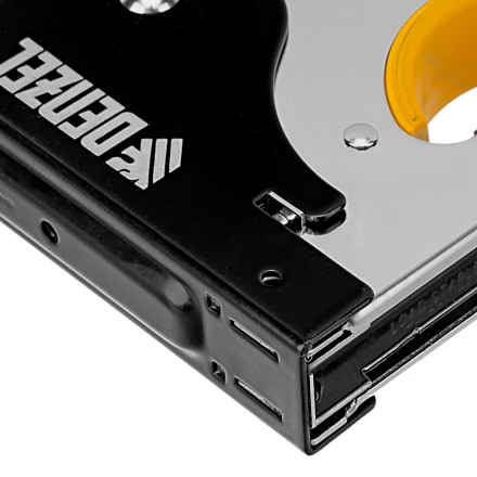 Степлер металл. Denzel 40223, скобы в комплекте, плавная регулировка удара, 2К рукоятка, тип 53, 4-14 мм купить в Кургане