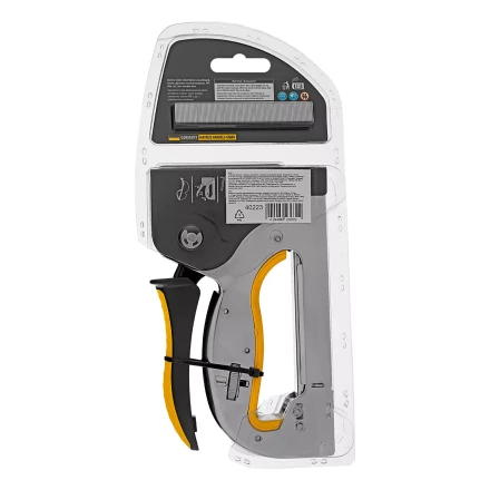 Степлер металл. Denzel 40223, скобы в комплекте, плавная регулировка удара, 2К рукоятка, тип 53, 4-14 мм купить в Кургане