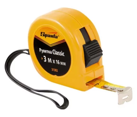 Рулетка 3 м х 13 мм SPARTA пластиковый корпус 31321 купить в Кургане