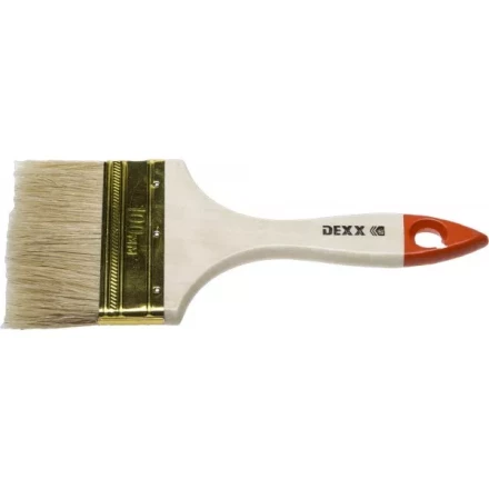 Кисть флейцевая DEXX, деревянная ручка, натуральная щетина, индивидуальная упаковка, 100мм 0100-100_z02 купить в Кургане