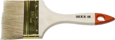 Кисть флейцевая DEXX, деревянная ручка, натуральная щетина, индивидуальная упаковка, 100мм 0100-100_z02 купить в Кургане