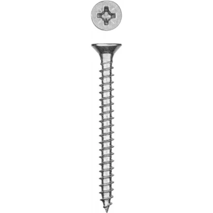 Саморезы СУ-Б универсальные, 45 x 5.0 мм, 3 500 шт, белый цинк, ЗУБР 300370-50-045 купить в Кургане