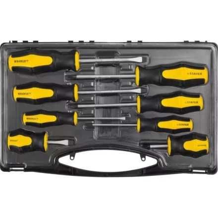 Набор STAYER &quot;MASTER&quot; HERCULES: Отвертки, Cr-V, эргономичная двухкомпонентная рукоятка, 8шт 25055-H8_z02 купить в Кургане